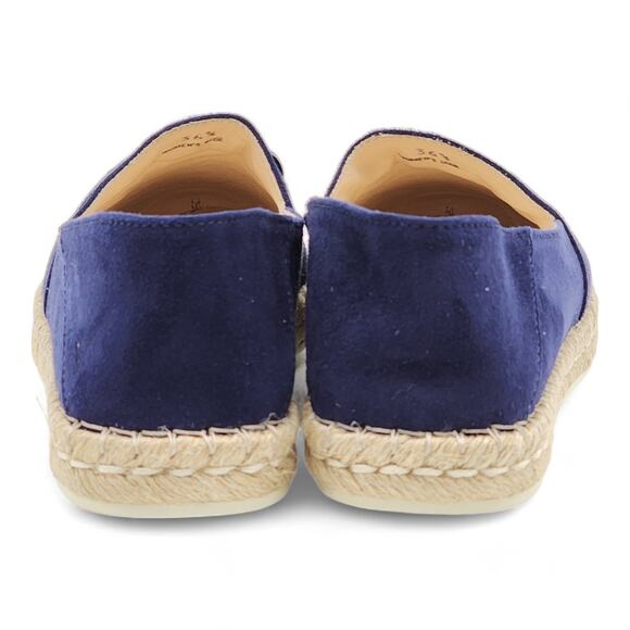Tod's Suede Whipstitched Espadrilles Navy 36.5 - Picture 4 of 8